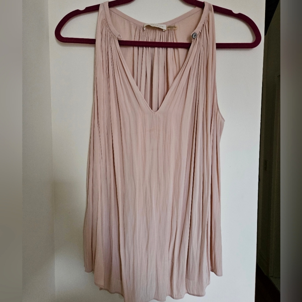 Ramy Brook Piper Light Pink Sleeveless Top, XS/S